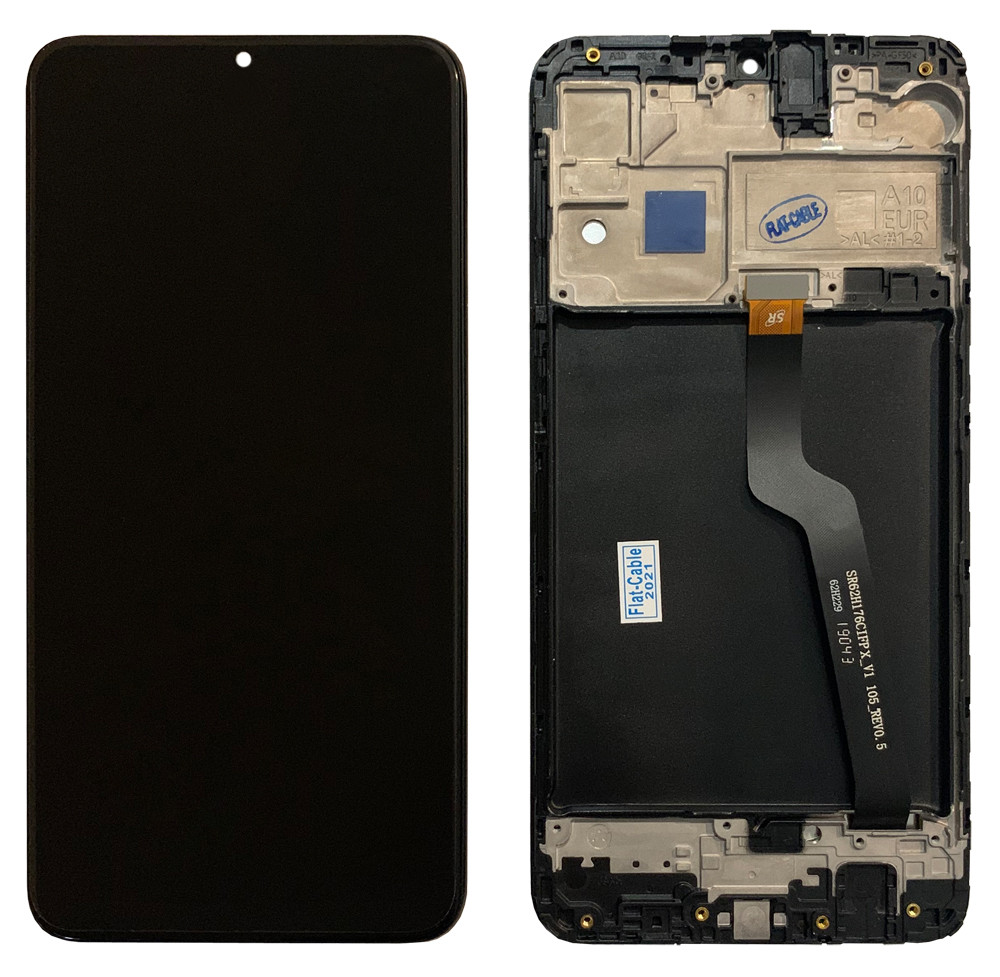 Дисплейный модуль (экран) для Samsung A105/M105 Galaxy A10/M10 (2019) Чорний з рамкою Оригінал (OEM)