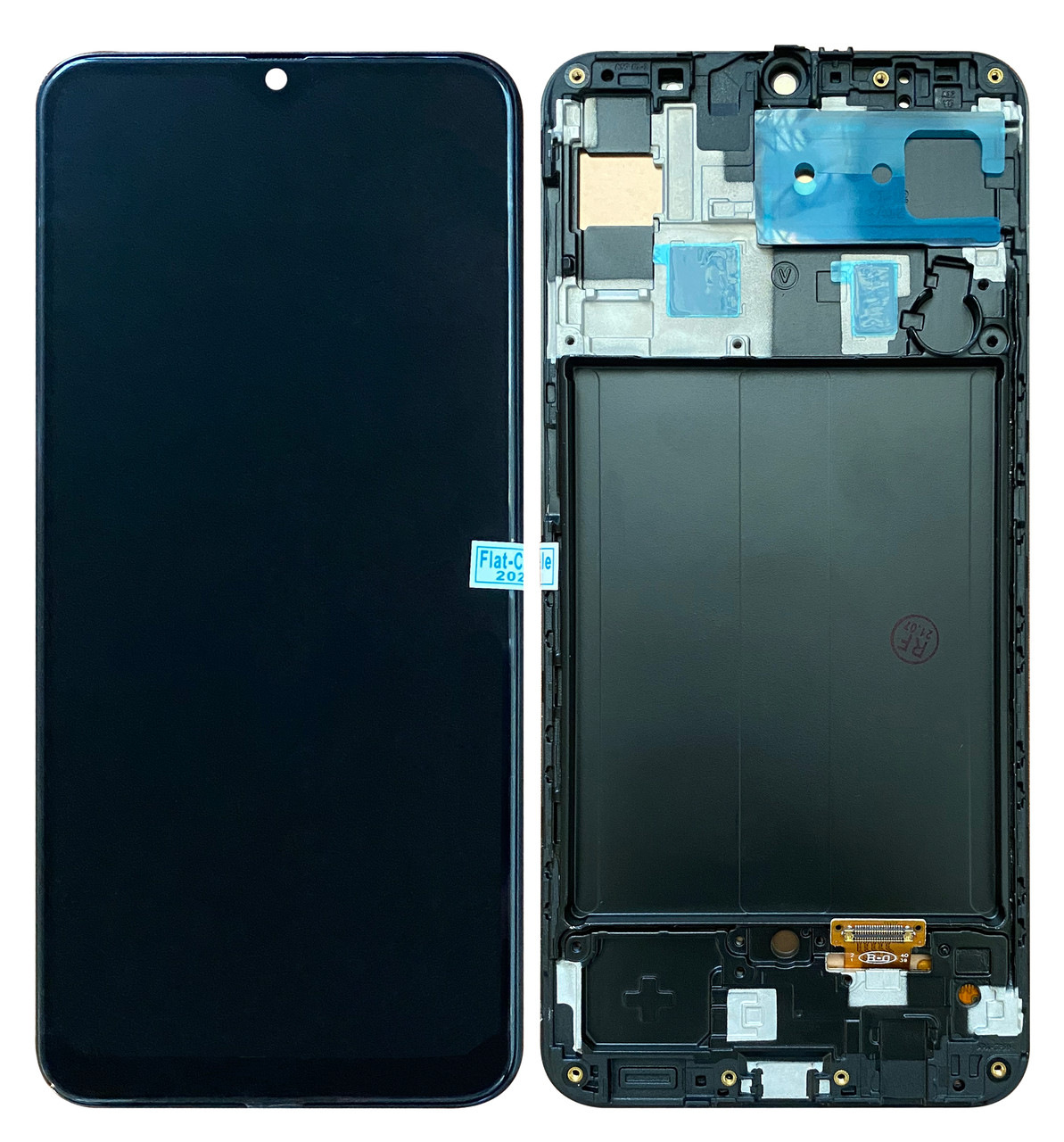Дисплейний модуль (екран) для Samsung A505 Galaxy A50 (2019) Чорний LCD OLED з Рамкою Оригінальний Розмір
