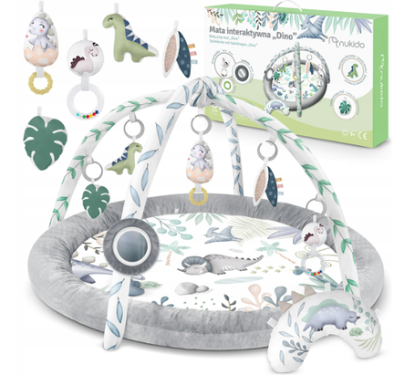 Розвиваючий інтерактивний килимок Ricokids Nukidо Dino, фото 1