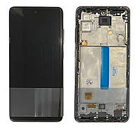 Дисплейный модуль (экран) для Samsung A525 A526 A528 A52 Черный В рамке (PRC) (Широкая рамка)