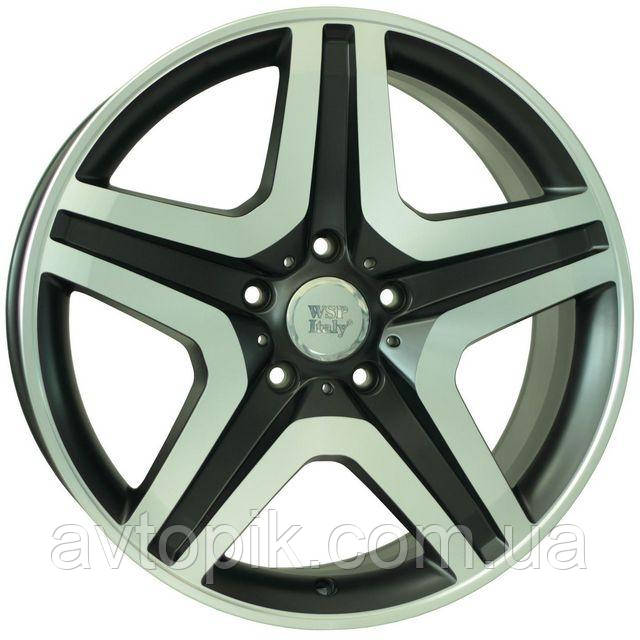 Литі диски WSP Italy Mercedes (W775) Miyagi R20 W9.5 PCD5x130 ET50 DIA84.1 (dull black full polished)