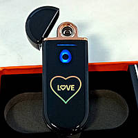 Зажигалка для любимого человека со светящейся разноцветной гравировкой "LOVE"