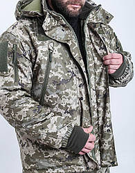 Зимова тактична куртка військова піксель М14 для ЗСУ Армійська куртка утеплена MILIGUS р. L