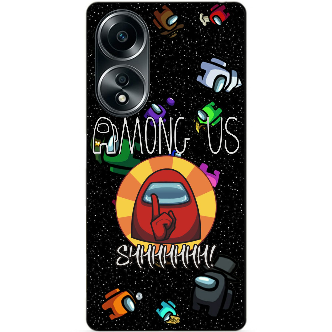 Силіконовий бампер чохол для Oppo A58 з малюнком Among Us Амонг Ас