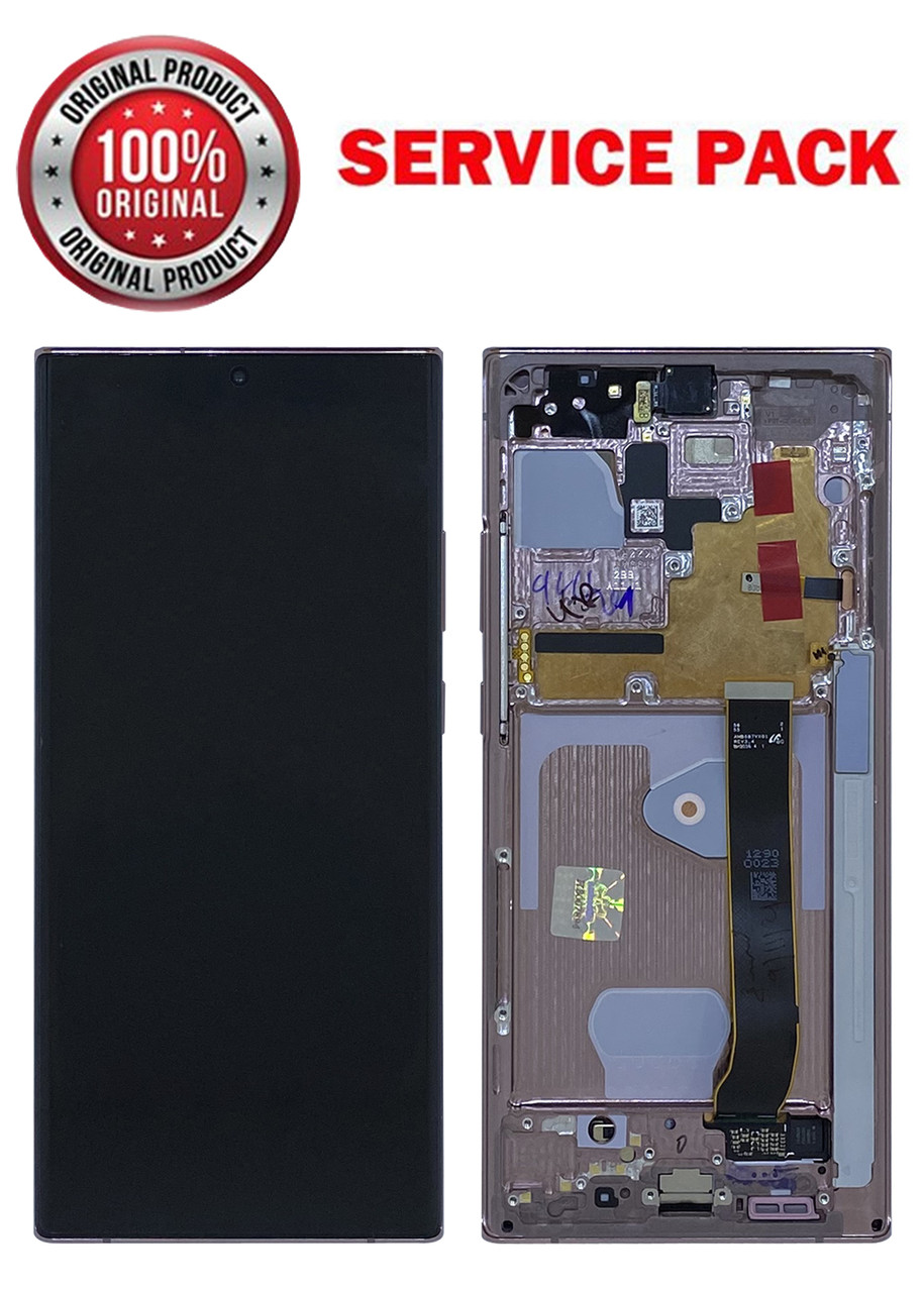 Дисплейний модуль (екран) для Samsung N985 Galaxy Note 20 Ultra Bronze Оригінал У рамці 100% SERVICE PACK