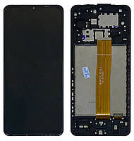Дисплейный модуль (экран) для Samsung A125 Galaxy A12(2021) черный в рамке (PRC)