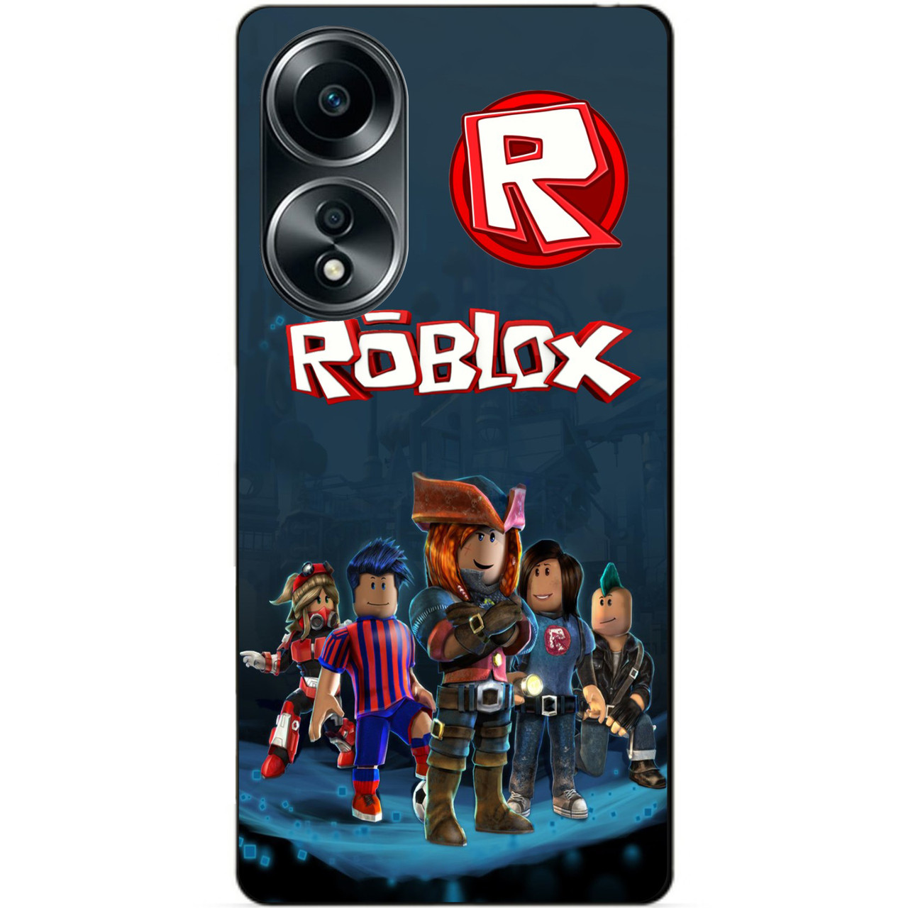 Силіконовий бампер чохол для Oppo A58 з малюнком Roblox Роблокс