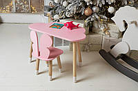 Столик детский Облако со стульчиком Бабочка 46х70х40 см Розовый. (992513)