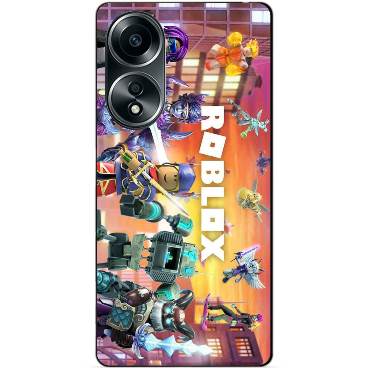 Силіконовий бампер чохол для Oppo A58 з картинкою Роблокс Roblox