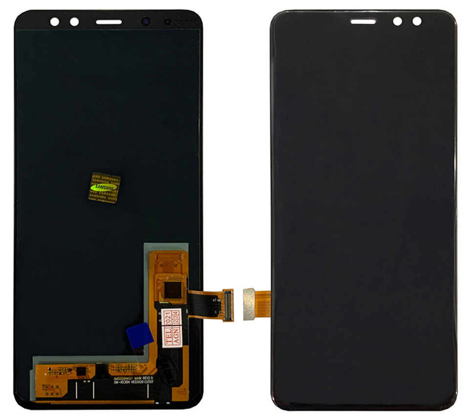 Дисплейний модуль (екран) для Samsung A530 (A8 2018) Чорний LCD OLED (OEMC)