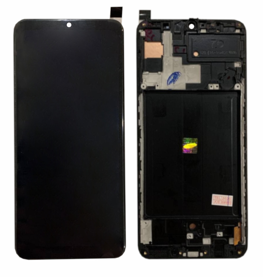 Дисплейний модуль (екран) для Samsung A705 Galaxy A70 (2019) Чорний LCD OLED з рамкою CHINA SERVICE PACK