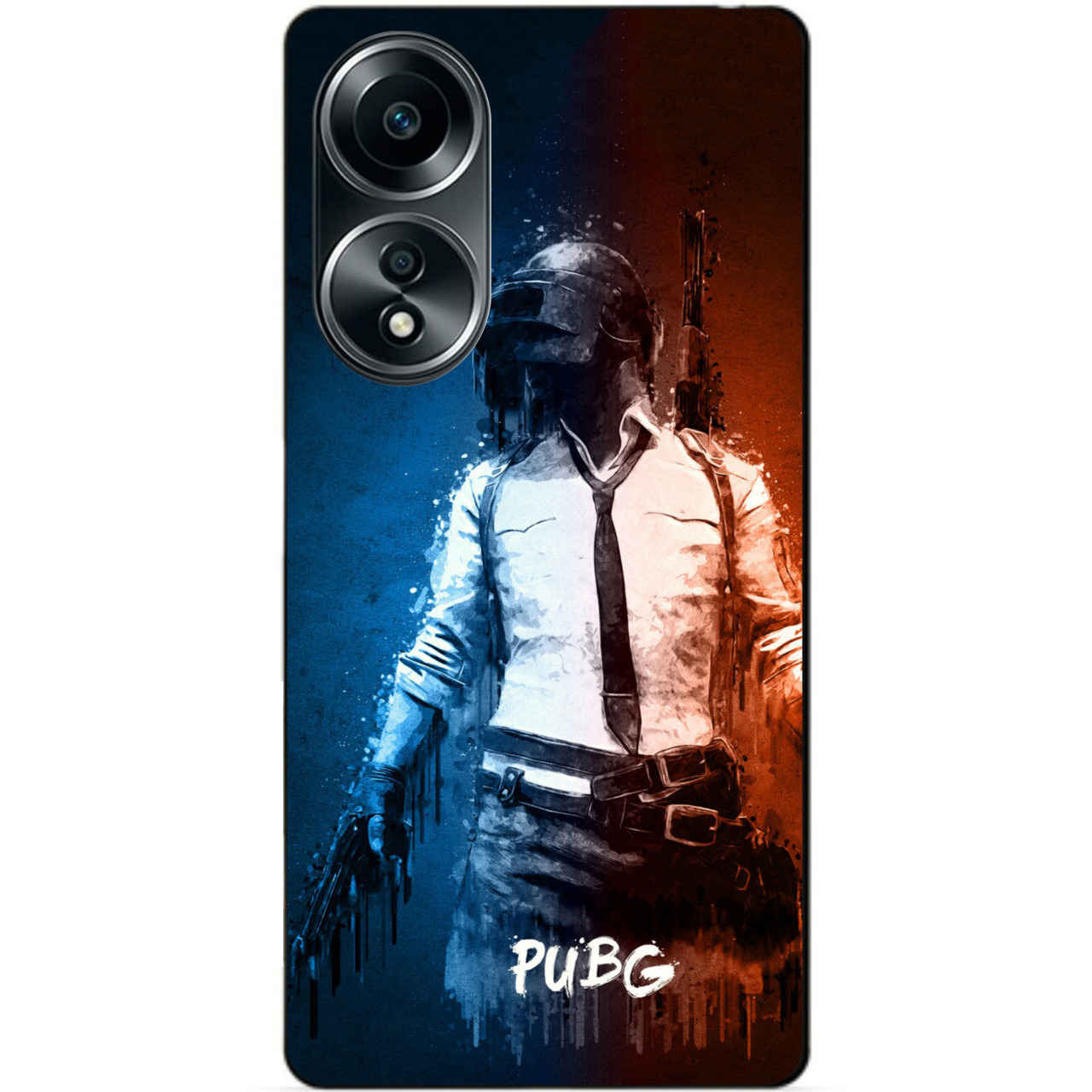 Силіконовий бампер чохол для Oppo A58 з малюнком PUBG ПАБГ