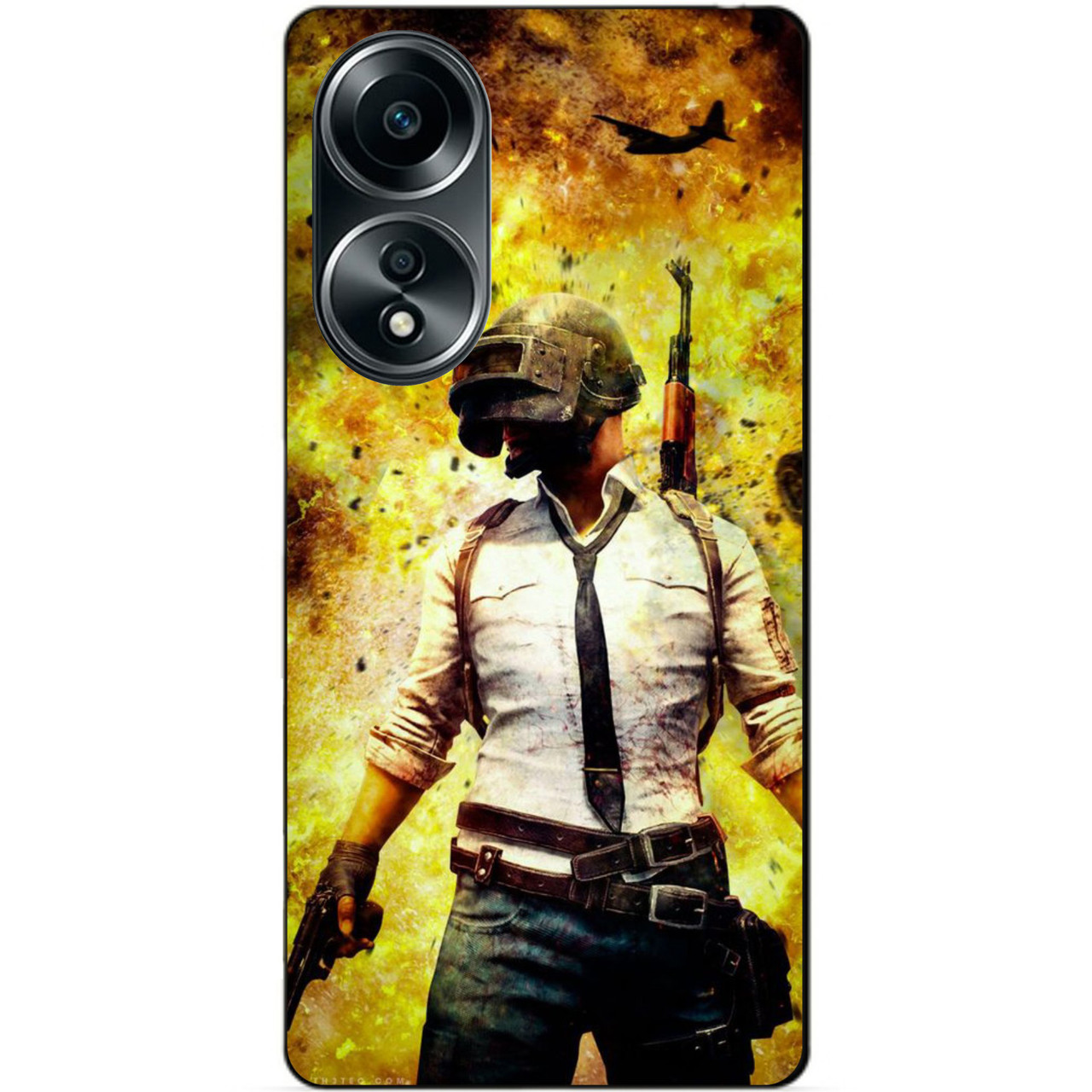 Силіконовий бампер чохол для Oppo A58 з малюнком ПАБГ PUBG