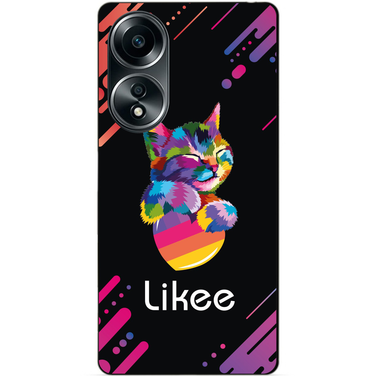 Силіконовий бампер чохол для Oppo A58 з малюнком Likee Лайки