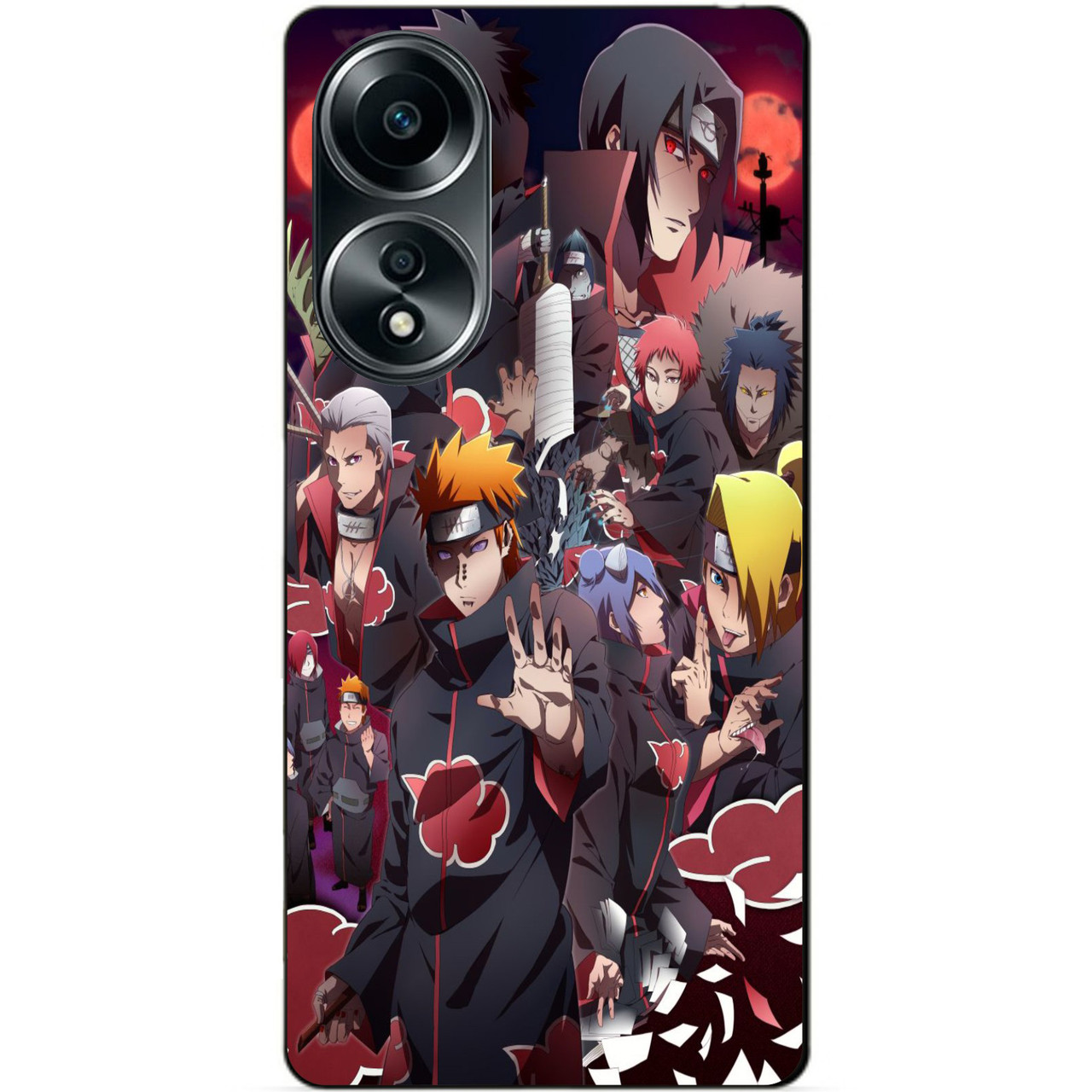 Силіконовий бампер чохол для Oppo A58 з малюнком Наруто аніме Naruto