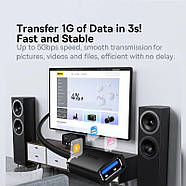 Кабель подовжувач USB 3.0 AM/AF Baseus AirJoy Series male to female 1m (чорний), фото 5