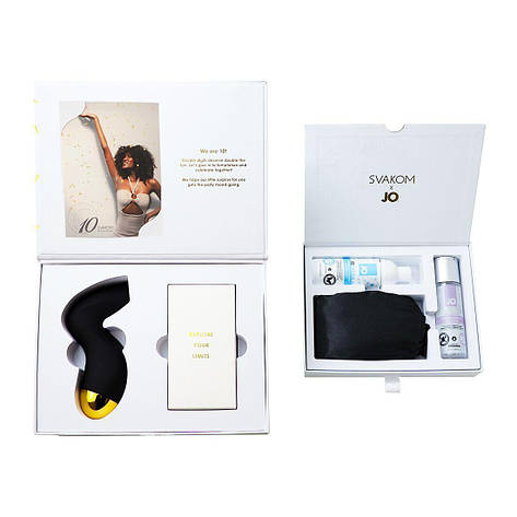 Подарунковий набір Svakom Anniversary Box: вакуумний стимулятор, стрічки, маска, лубрикант, спрей| Limon, фото 1