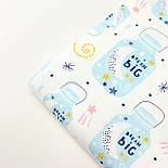 Сатин "Бутилка" блакитного кольору на білому тлі No 160-321 з, фото 7