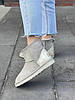 Зимові Жіночі Черевики UGG Mini Light Grey Metallic Suede / УГГ Міні Металік Суейд Світло Сірі, фото 7