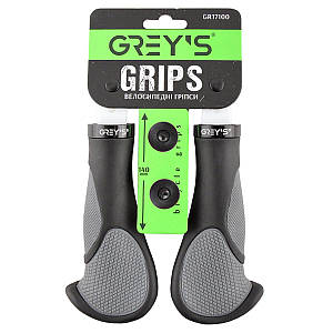 Гріпси керма Grey's ергономічні з зональним покриттям 140мм 2шт (GR17100)