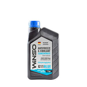 Антифриз Winso Antifreeze & Coolant Blue (голубий) концентрат G11, 1кг (881040)