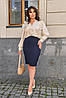 Спідниця жіноча з костюма з високою посадкою на коліно великі розміри, фото 6