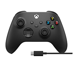 Геймпад Microsoft Xbox Series X | S Wireless Controller Carbon Black + USB Cable (XOA-0010, 1V8-00+00002)