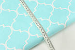 Сатин "Марокко" біле на світло-лазурному тлі No 160-110 з, фото 6