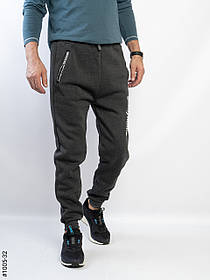 1005-32 Спортивные штаны мужские на флисе коттон норма (6 ед: L-2,2XL-2,3XL-2)