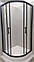 Душова кабіна Veronis Alonza Black 90х90х190 прозоре скло без піддону, фото 5