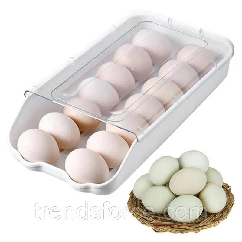 Контейнер для зберігання яєць 12 шт., Лоток для яєць, Органайзер для яєць у холодильник 207208