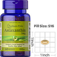 Астаксантин Антиоксидант Puritan's Pride Astaxanthin 5 mg 60 капсул