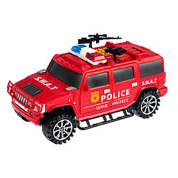 Дитячий сейф-копилка з кодовим замком "Машина поліції Hummer Piggy bank" MD-143, червоний