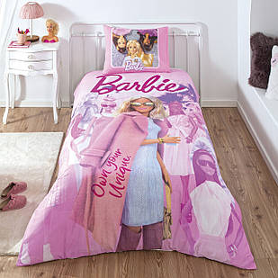 Постільна білизна TAC Disney 160×220 см Barbie Pink Power