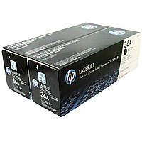 Тонер-картридж HP LaserJet P1505 / M1120 / M1522 Dual Pack ресурс 2 ~ 2000 стр @ 5% (A4) (CB436AF) Original