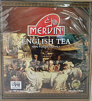 Чай чорний MERVIN ENGLISH TEA Мервін Англійський чай 100 пакетиків