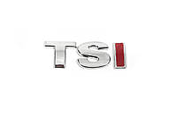 Надпись TSI (прямой шрифт) TS - хром, I - красная для Volkswagen Tiguan 2007-2016 гг