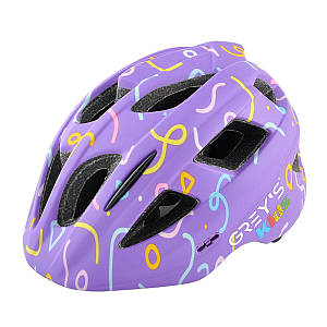 Велосипедний шолом дитячий Grey's S фіолетовий матовий (GR22122)