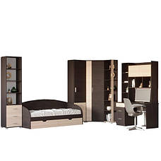 Дитячі меблі Бриз-5 (модульні) Венге темний + дуб молочний, фото 2