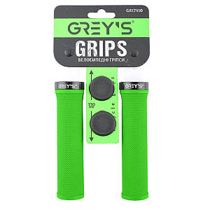 Гріпси керма Grey's з гумовим покриттям 130мм зелені 2шт GR17420 (GR17420)