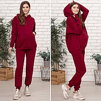 Спортивний костюм для вагітних Бордо Теплий костюм для вагітних Якісний спортивний костюм в рубчик