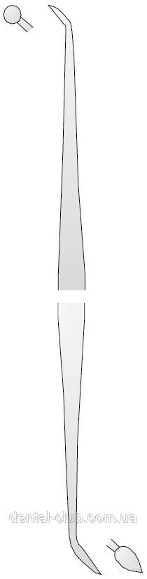 Інструмент для амальгами (карвер клеоід-дискоїд) емалевий ніж двосторонній 1,7 - 1,7 мм, Medesy 608/0, фото 1