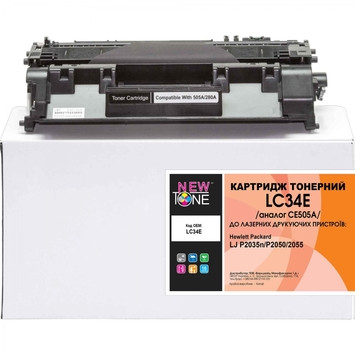 Картридж NewTone (HP CE505A/CANON 719) для принтера HP LaserJet P2035, P2055d, P2055dn, Canon LBP6300 (LC34E)