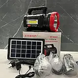 Ліхтар на сонячній батареї та зарядним пристроєм Gold Silver GS-580 15W 30 LED з радіо, MP3 та повербанком, фото 3