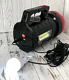 Ліхтар на сонячній батареї та зарядним пристроєм Gold Silver GS-580 15W 30 LED з радіо, MP3 та повербанком, фото 6