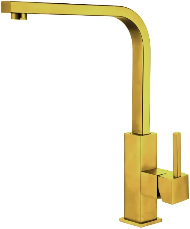 Кухонний змішувач Fabiano FKM 52 SS Nano Gold, PVD-золото, кран для мийки на кухню (8232.401.1141)
