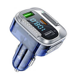 Автомобильний FM-модулятор Hoco E75 PD30W+QC3.0 BT FM transmitter V5.0, Dark blue