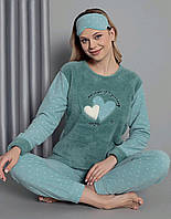 Женская тёплая пижама FAWN (флис+махра) Размер - L (48) сердечки