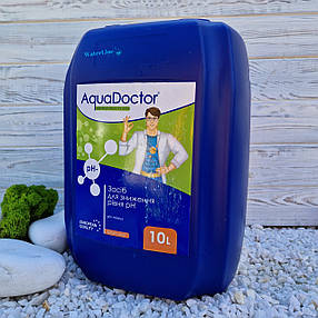 Рідкий засіб для зниження рівня pH Aquadoctor pH Minus 10 л Сірчана 35% Аквадоктор, фото 4