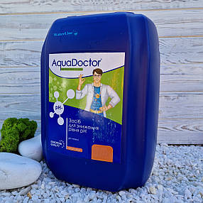 Рідкий засіб для зниження рівня pH Aquadoctor pH Minus 20 л Сірчана 35% Аквадоктор, фото 4